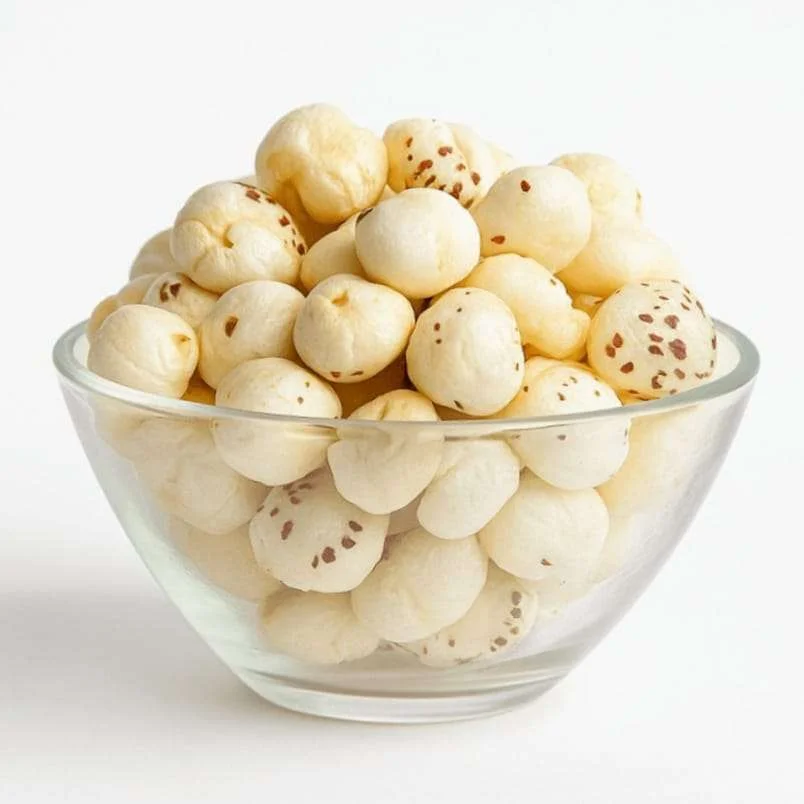 Graded makhana pops ready for sorting